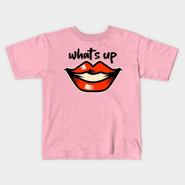 Whats up Smiley face Kids T-Shirt by hippyhappy